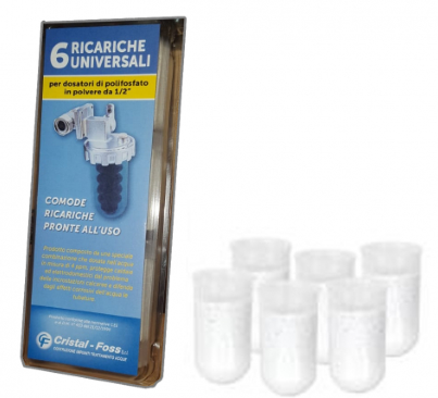 Ricariche universali di polifosfati per caldaie e scaldabagni